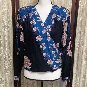 CAROLE LITTLE CROSS FRONT CROPPED TOP - SZ 12